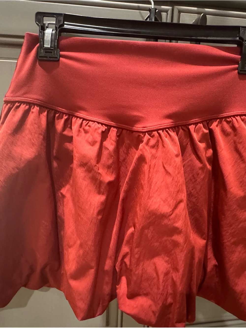 AERIE Cranberry bubble Skirt with Wide Waistband